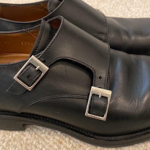 Beautiful Aquatalia black leather monk strap derby’s. - Picture 2 of 6